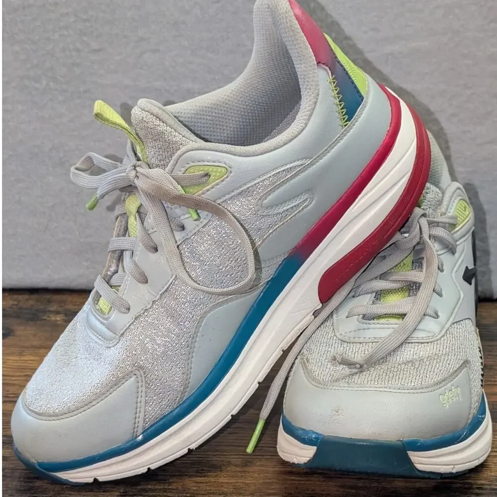 gdefy by Gravity Defyer Energiya Mens 9 Cushioned Lace-Up Sneakers Gray/Blue